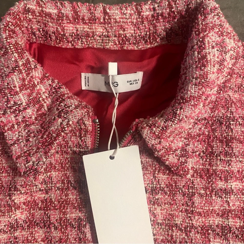 NWT MANGO HOUNDSTOOTH TWEED SKIRT & JACKET SET - SIZE S - Picture 13 of 16